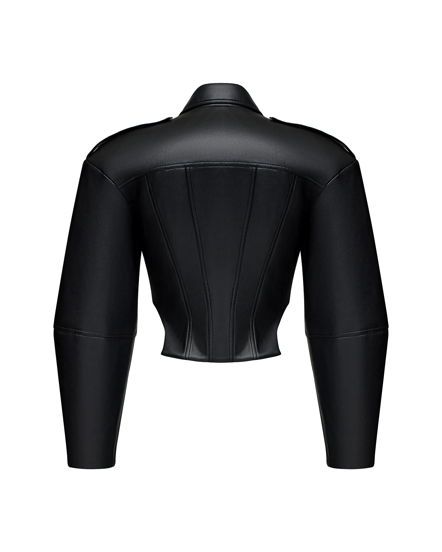 Жакет с рельефами, черный - Фото 2