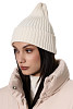 Шапка из мериноса, молочный