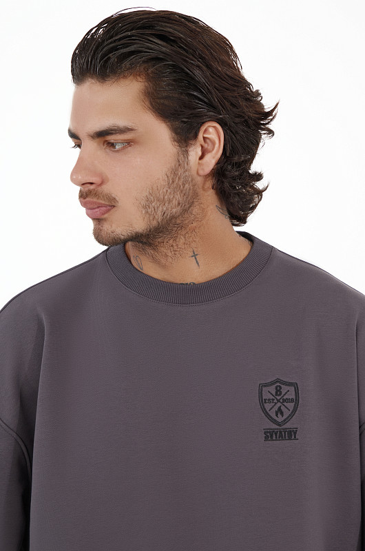 Свитшот SVYATOY, серый - Фото 4