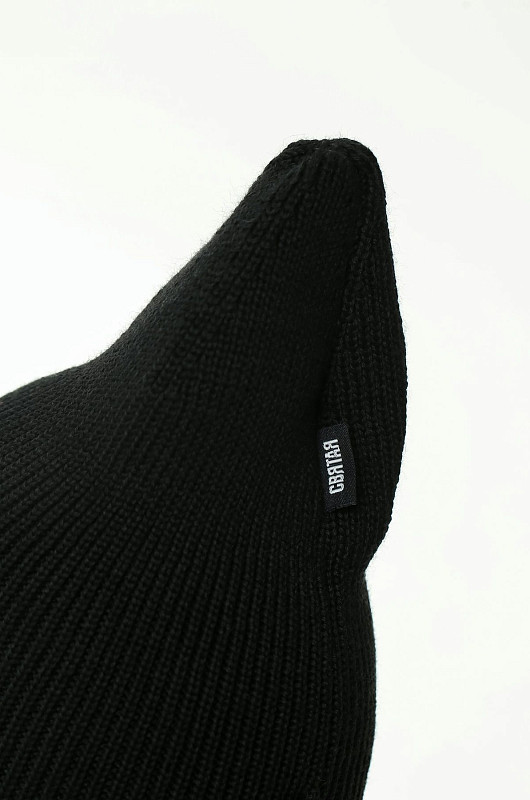 Шапка базовая, черный - Фото 4