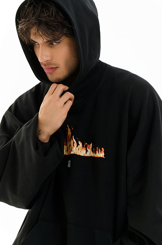 Худи oversize SVYATOY, черный - Фото 1