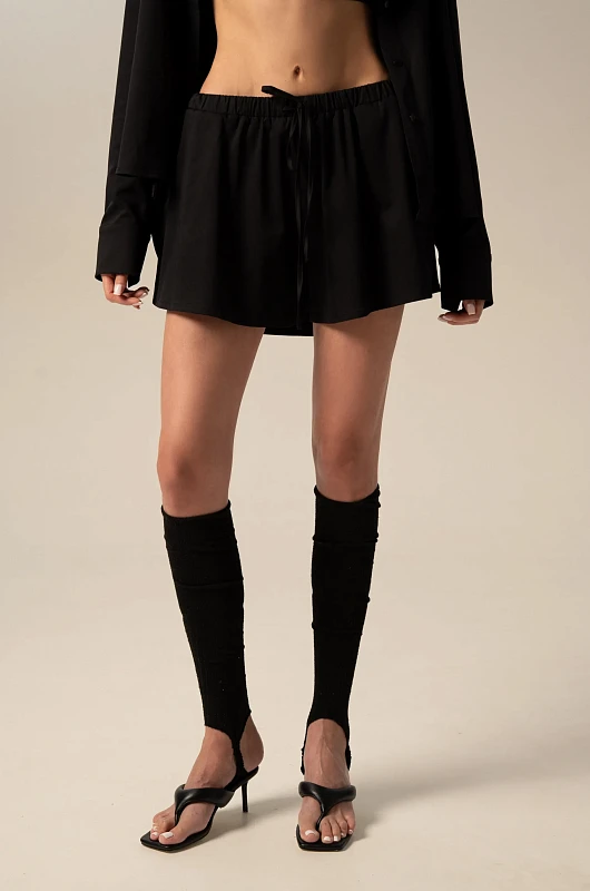 Шорты базовые, черный - Фото 2