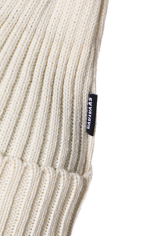 Шапка из мериноса, молочный - Фото 3
