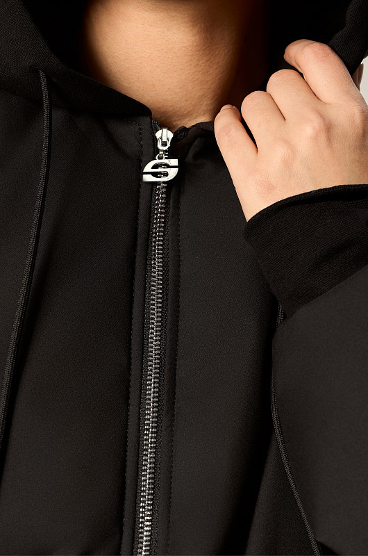 Бомбер объемный, черный - Фото 2