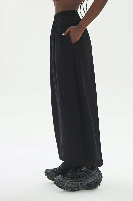 Брюки oversize SVYATAYA, черный - Фото 3