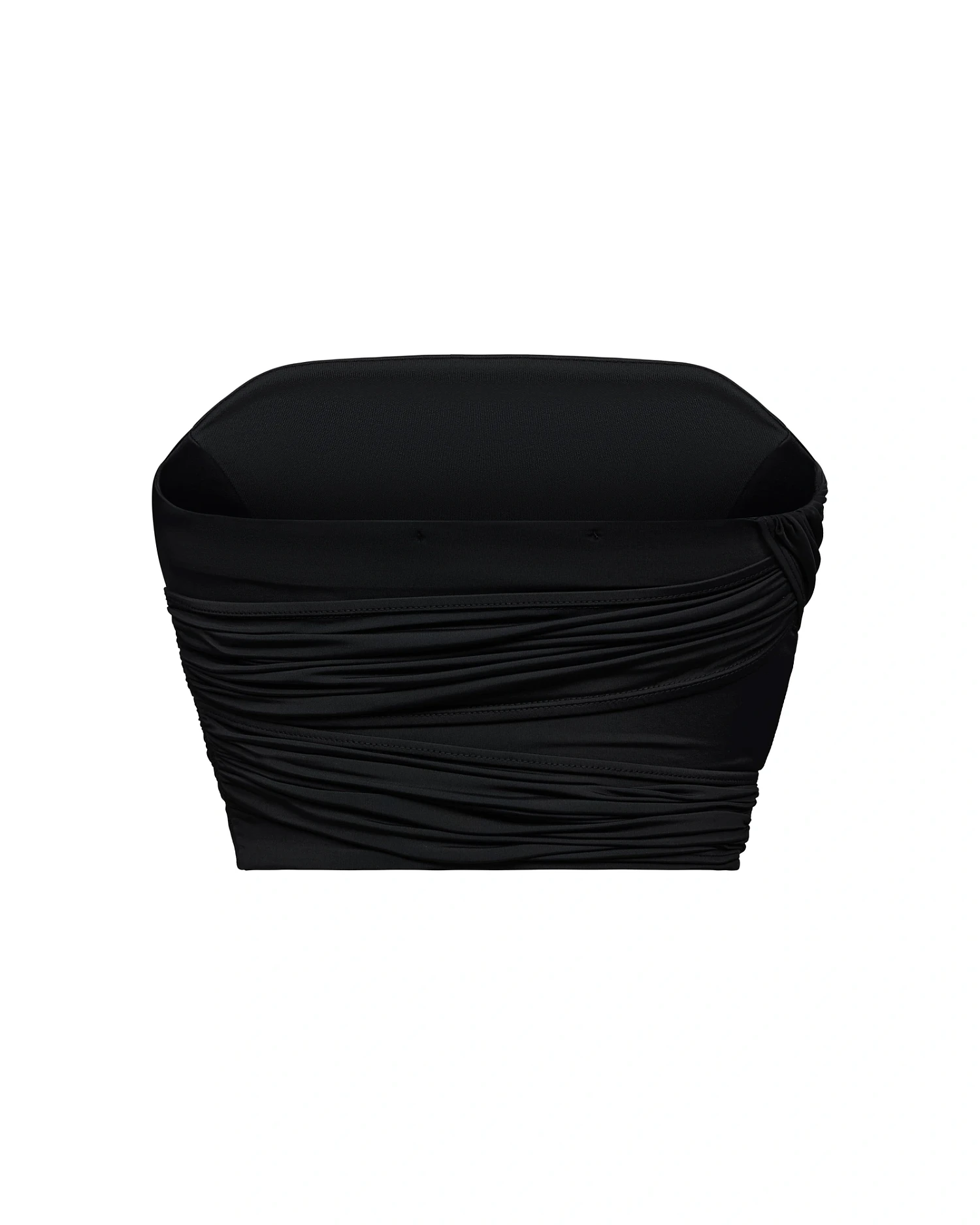 Топ - корсет со сборкой, черный - Фото 2