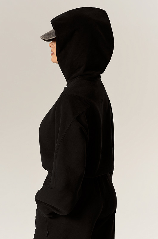 Зип - худи SVYATAYA укороченный, черный - Фото 5