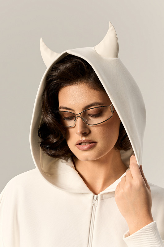 Худи - чертенок, молочный - Фото 3