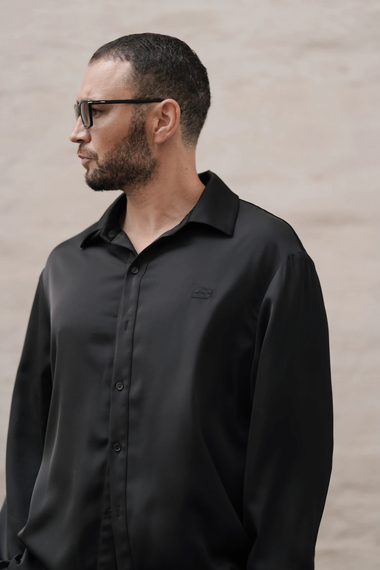 Рубашка шелковая SVYATOY, черный - Фото 5