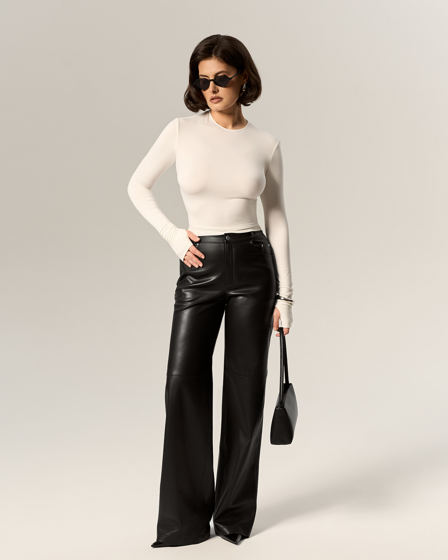 Лонгслив базовый SVN, молочный - Фото 1