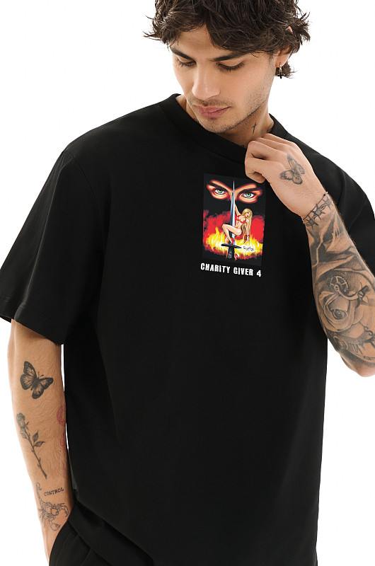 Футболка базовая charity giver 4, черный - Фото 6