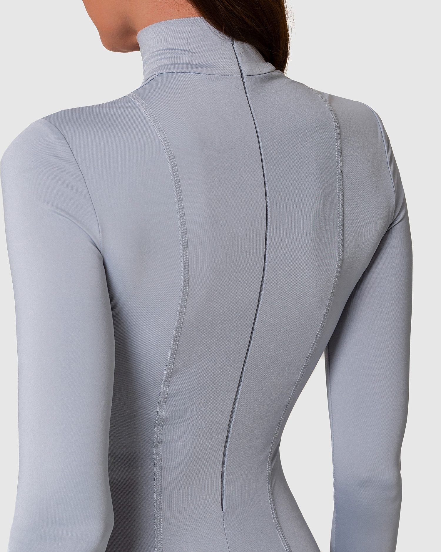 Комбинезон с декоративными молниями, серый - Фото 6