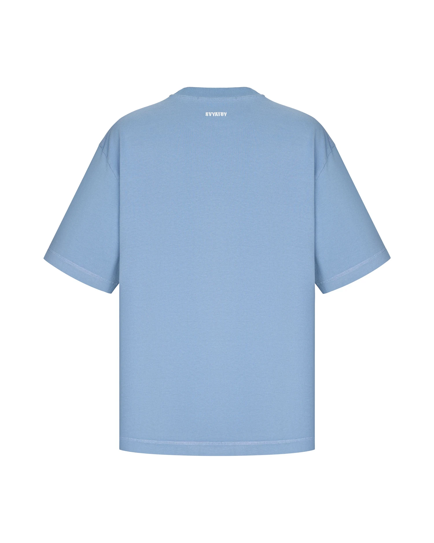 Футболка базовая charity giver 5, пастельно - синий - Фото 3