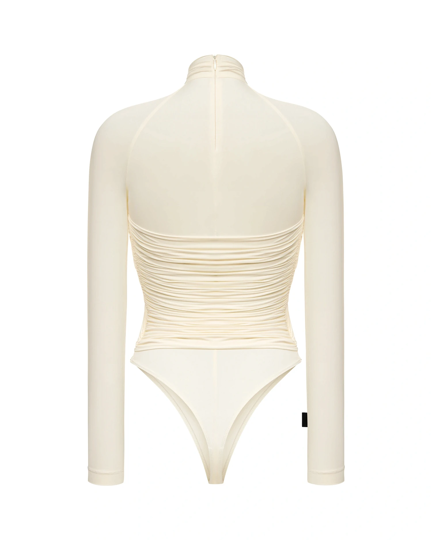 Боди с драпировкой, молочный - Фото 2