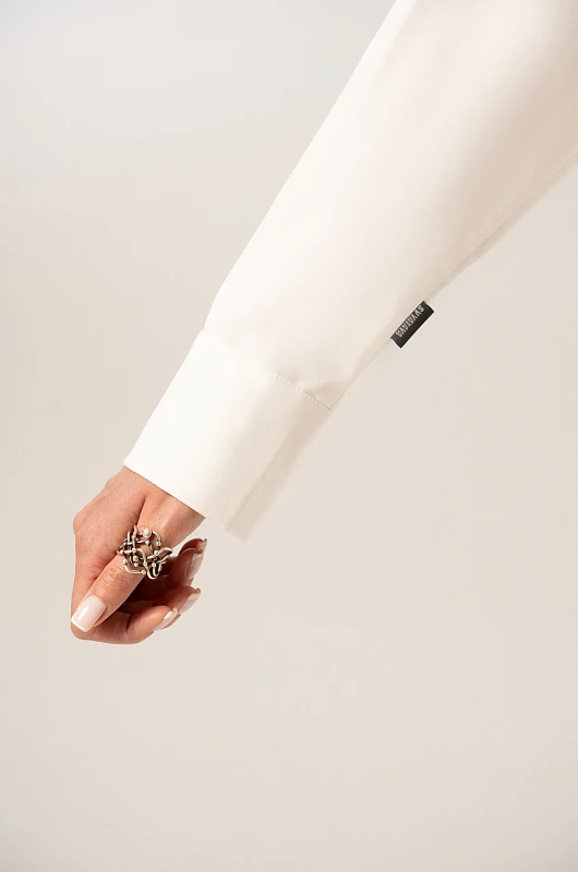 Рубашка базовая SVYATAYA, молочный - Фото 5