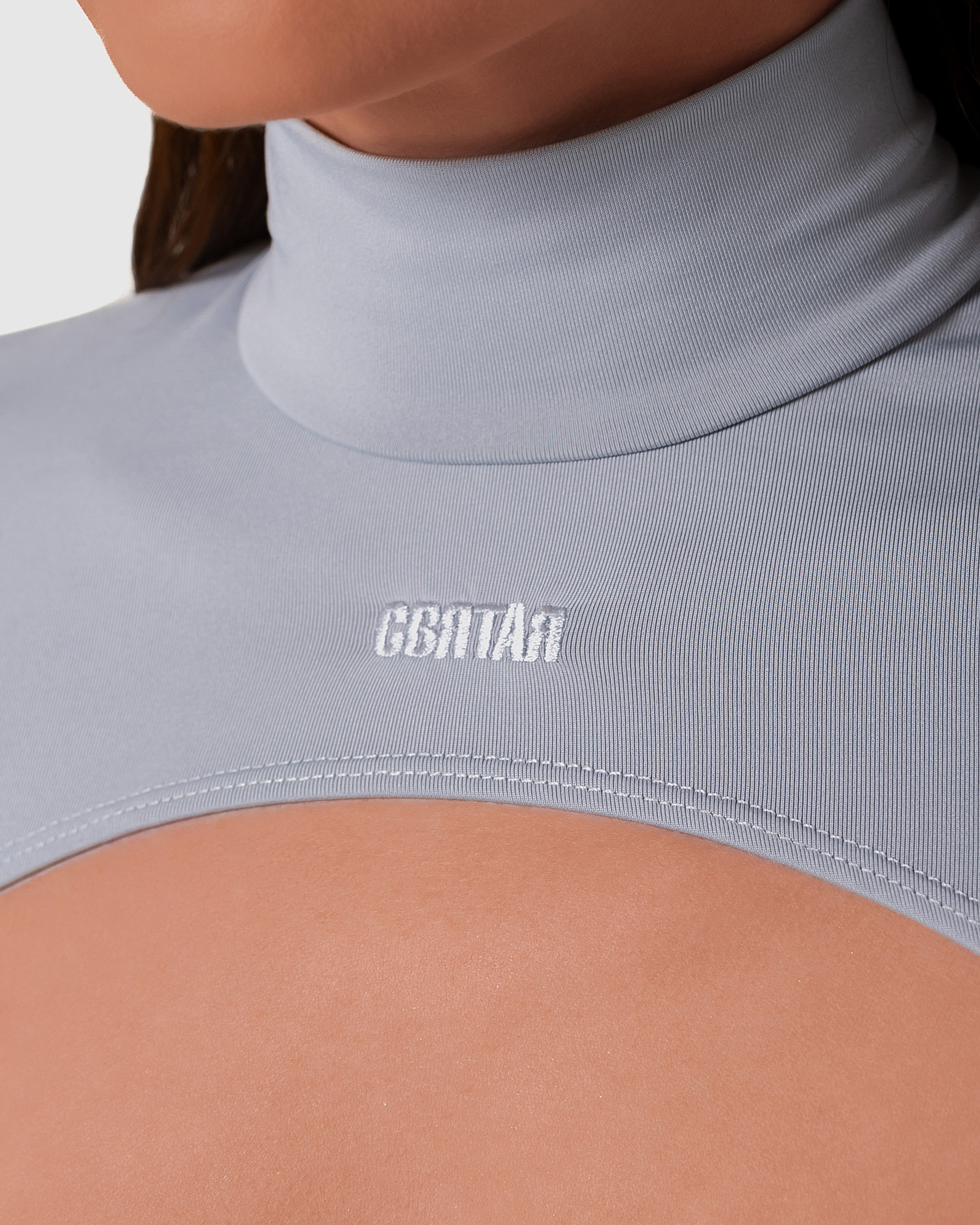 Комбинезон с декоративными молниями, серый - Фото 8