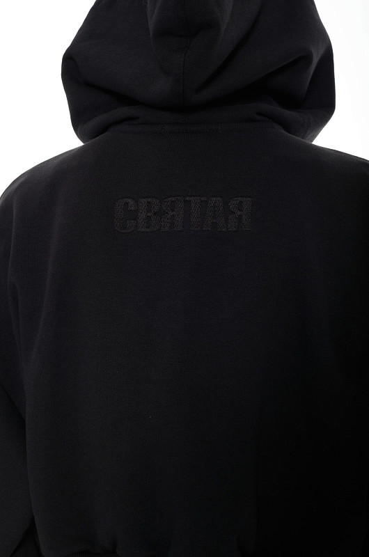 Худи - чертенок, черный - Фото 6