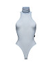 Боди халтер, прозрачно-голубой