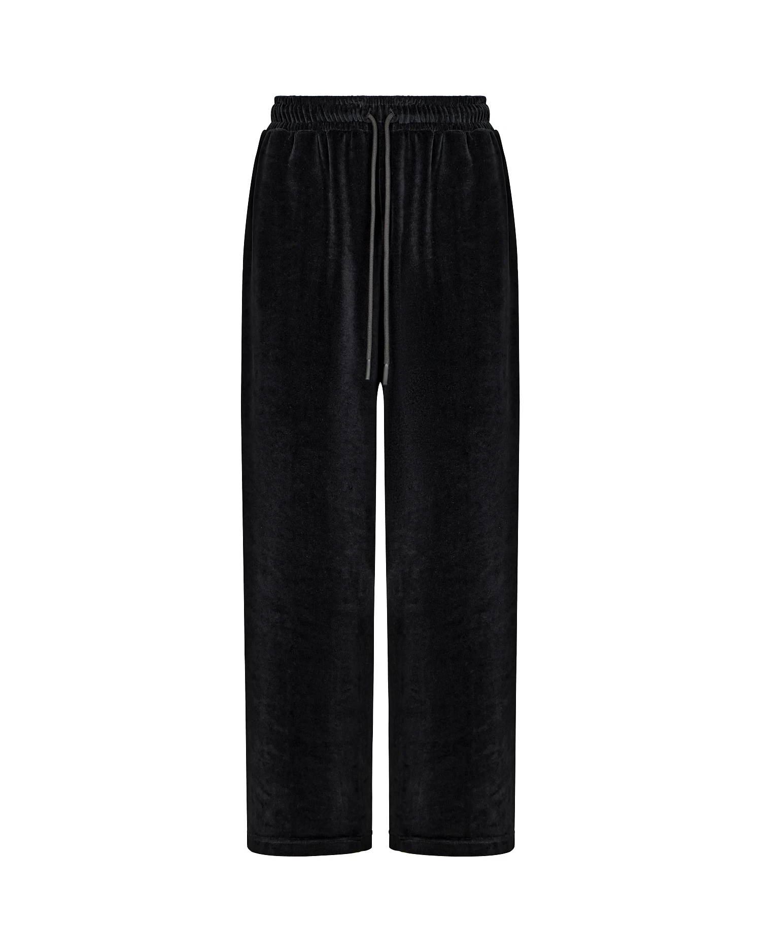 Брюки из велюра SVYATOY, черный - Фото 1