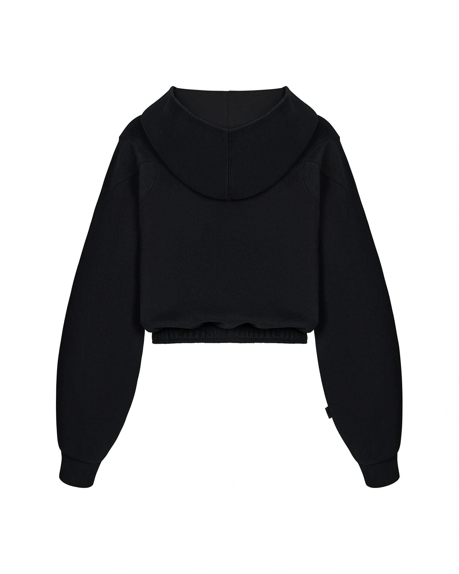 Зип - худи SVYATAYA укороченный, черный - Фото 2