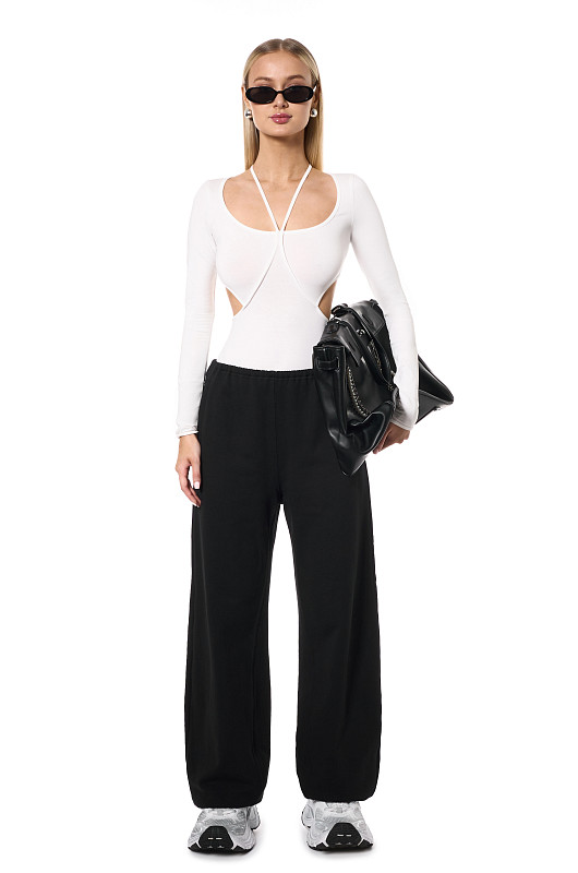 Боди с вырезами SVN, молочный - Фото 5