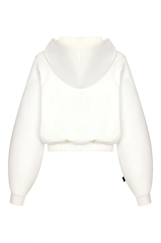 Зип - худи SVYATAYA укороченный, молочный - Фото 2