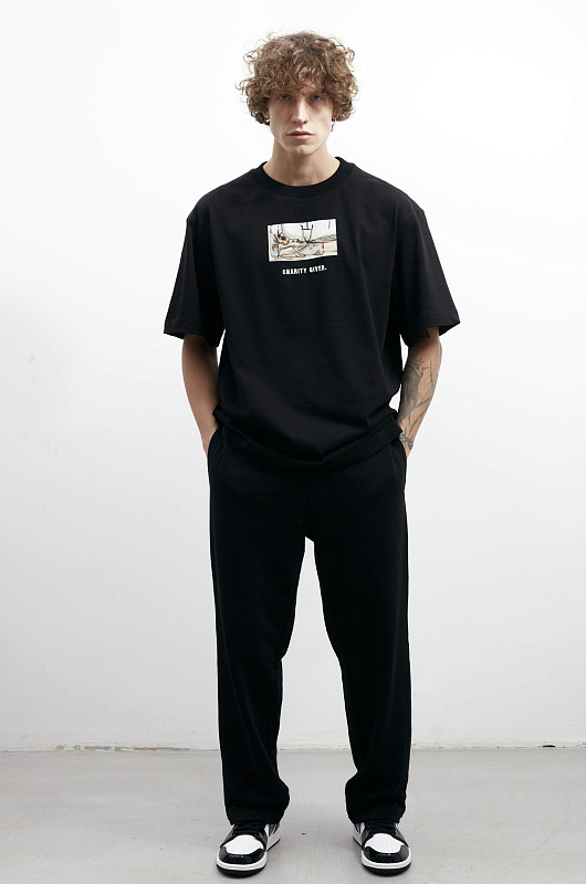 Футболка базовая SVYATOY с иллюстрацией, черный - Фото 2