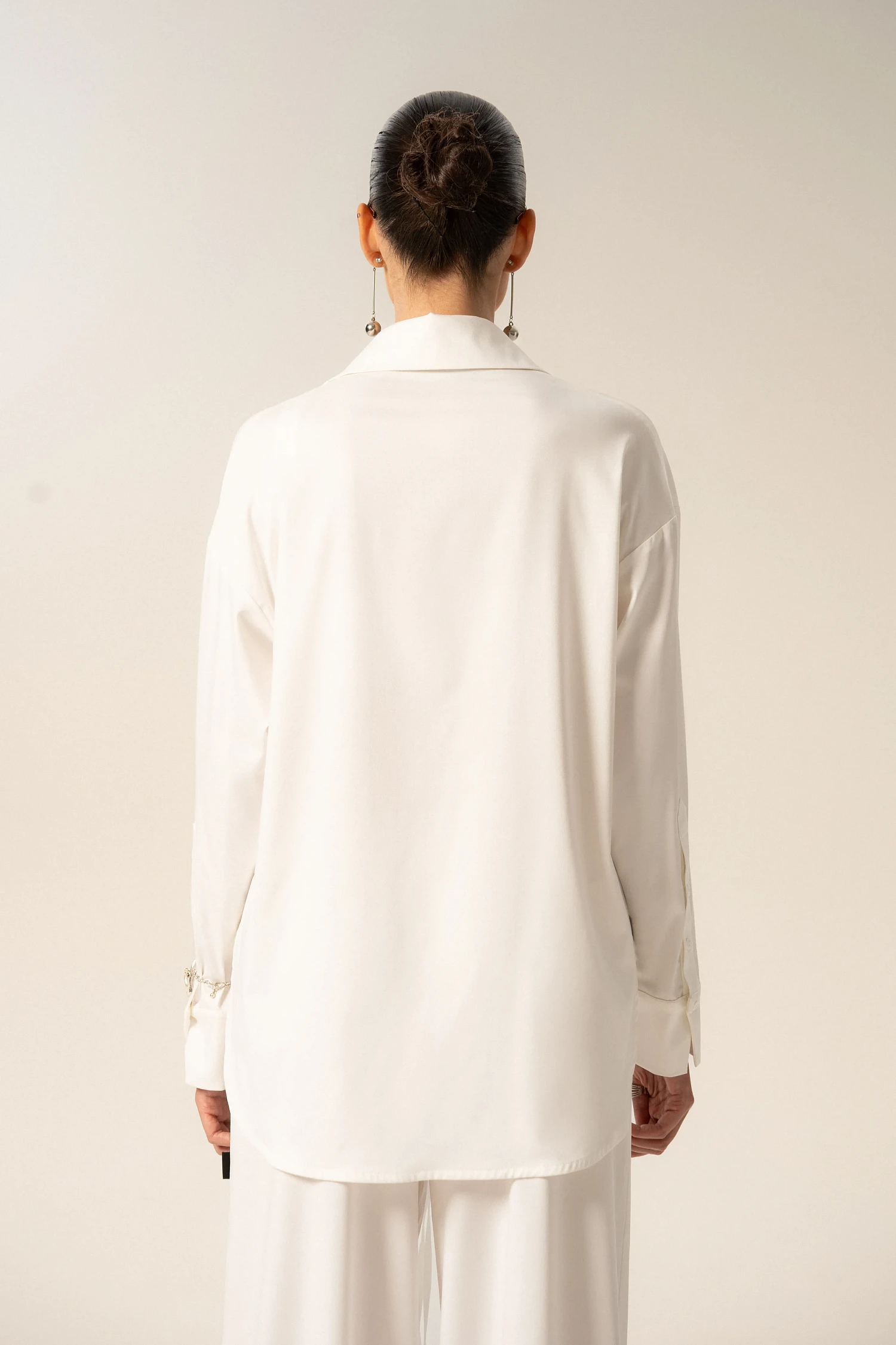 Рубашка базовая SVYATAYA, молочный - Фото 6