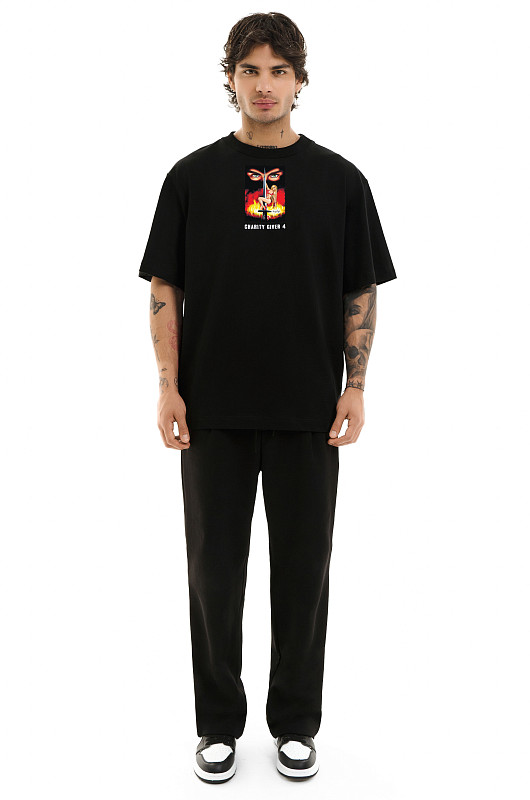 Футболка базовая charity giver 4, черный - Фото 2