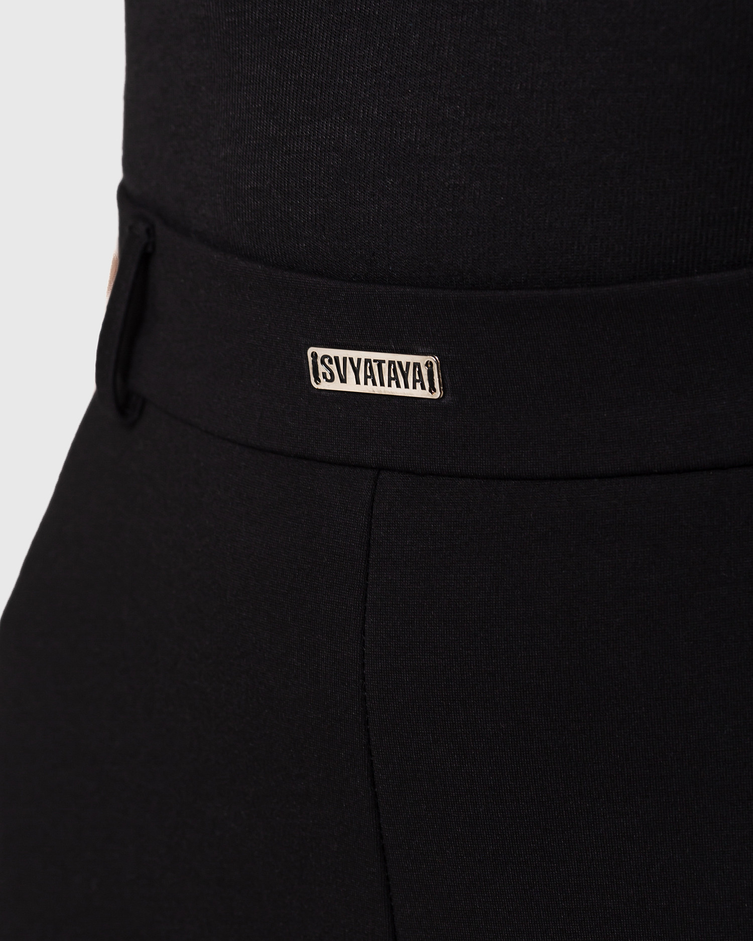 Шорты мини эластичные, черный - Фото 6