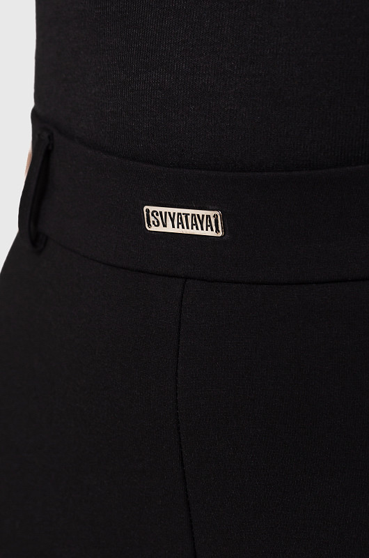 Шорты мини эластичные, черный - Фото 6