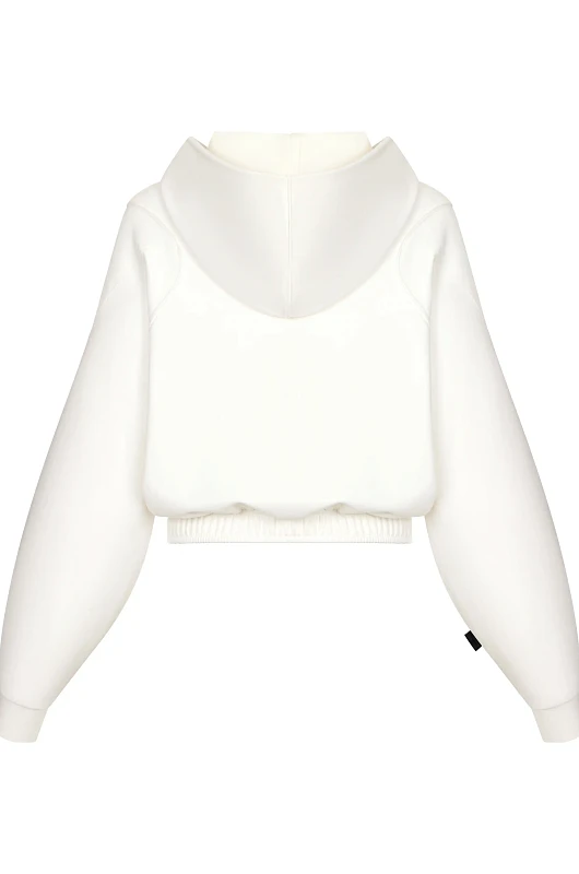 Зип - худи SVYATAYA укороченный, молочный - Фото 2