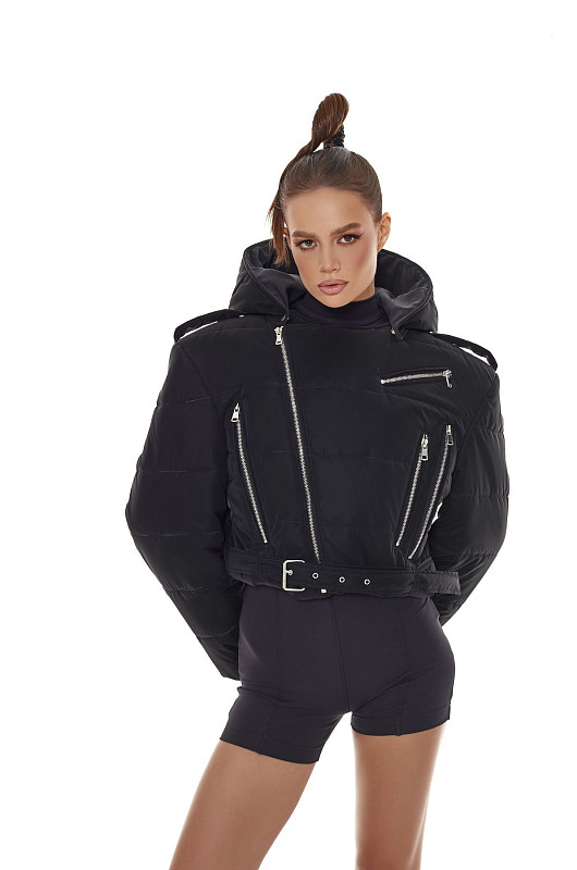 Пуховик - косуха, черный - Фото 1