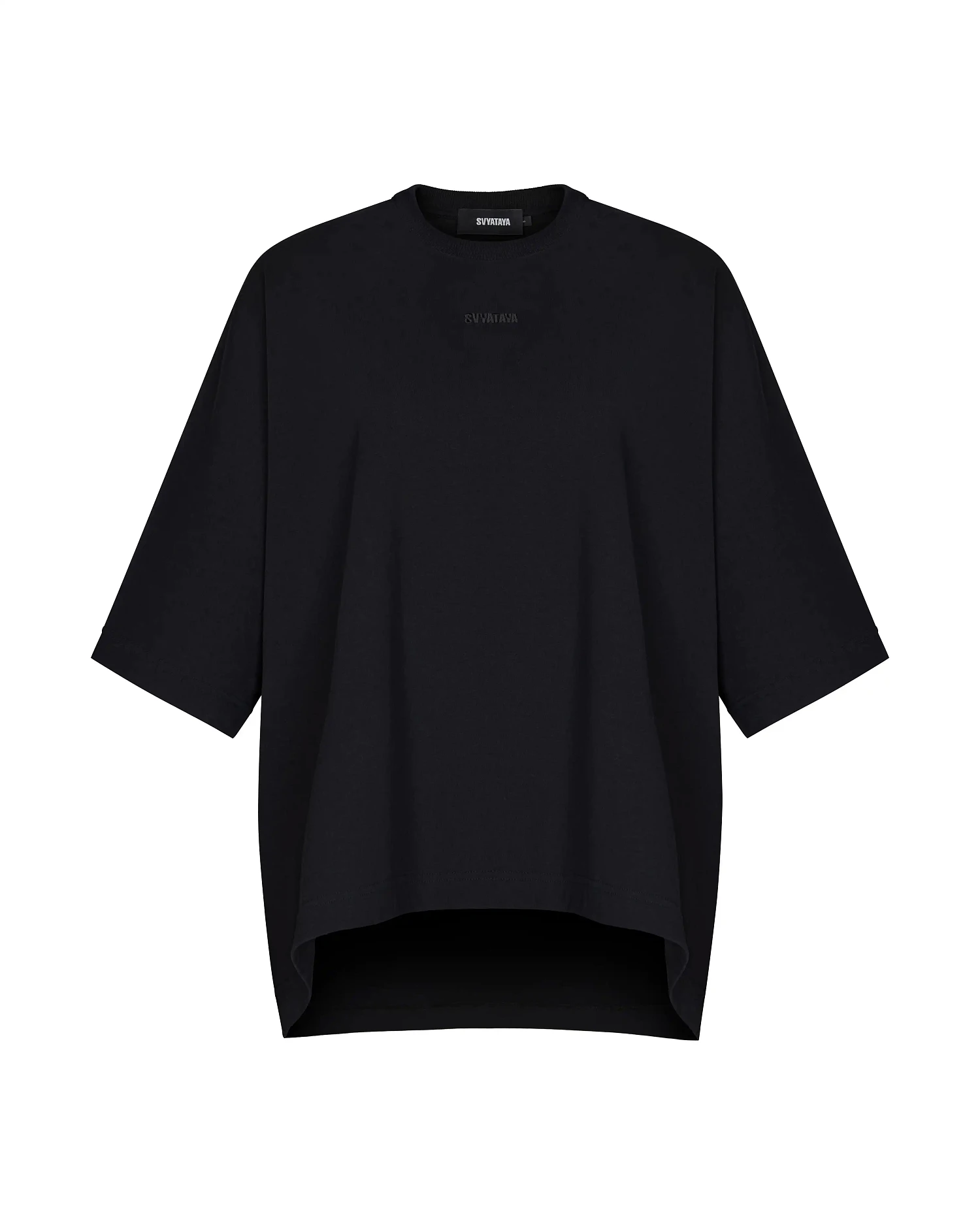 Футболка oversize с иллюстрацией, черный - Фото 2