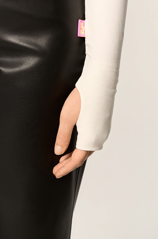 Лонгслив базовый SVN, молочный - Фото 3