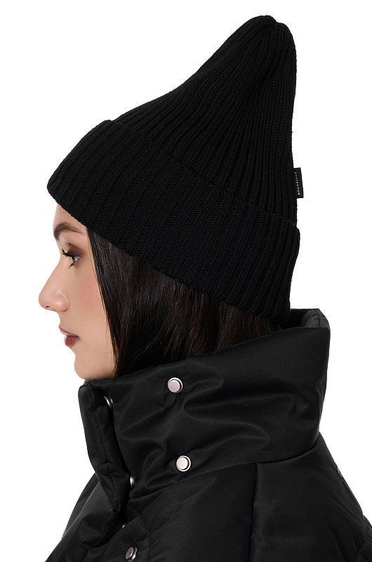 Шапка из мериноса, черный - Фото 3