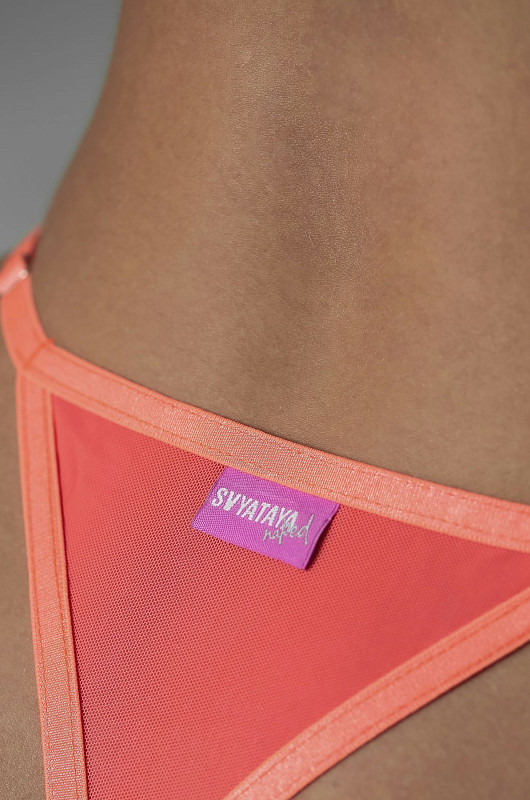 Белье с декоративными кольцами, оранжевый - Фото 6