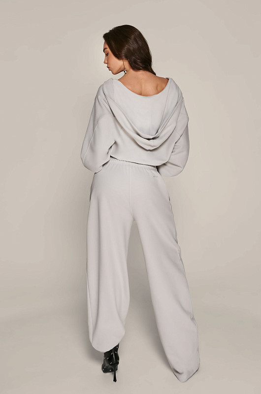 Зип - худи SVYATAYA укороченный, пепельный - Фото 2