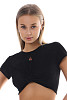 Кроп - футболка с необработанным низом, черный