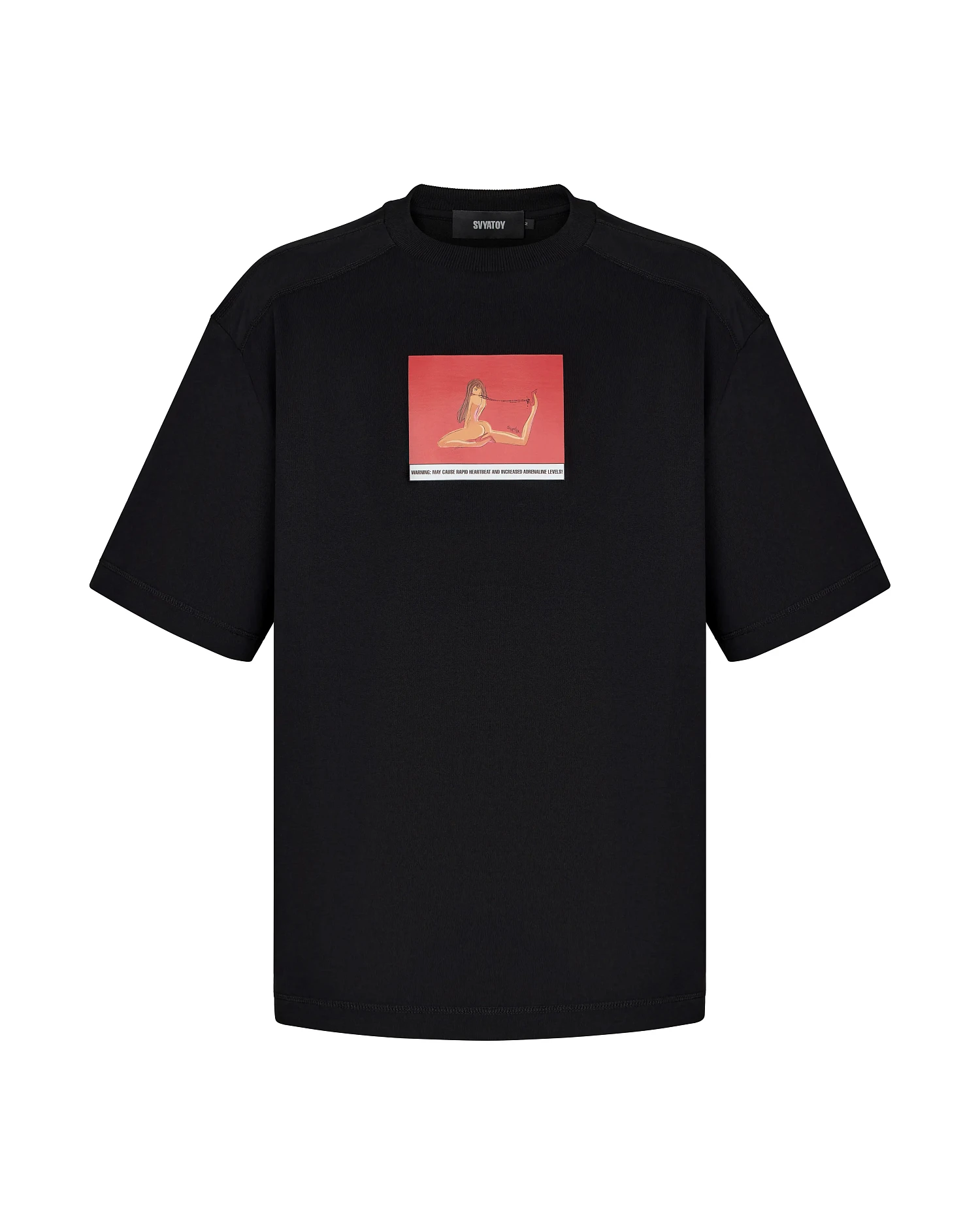 Футболка с рельефами SVYATOY, черный - Фото 1
