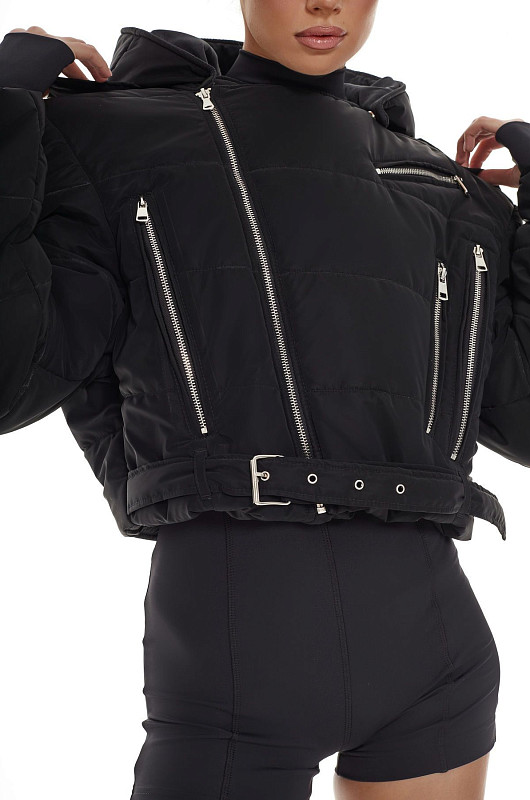 Пуховик - косуха, черный - Фото 4