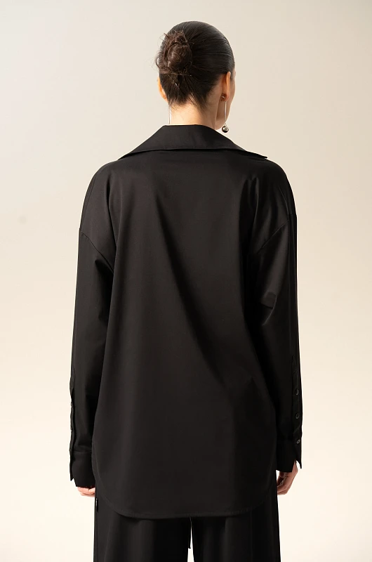 Рубашка базовая SVYATAYA, черный - Фото 4