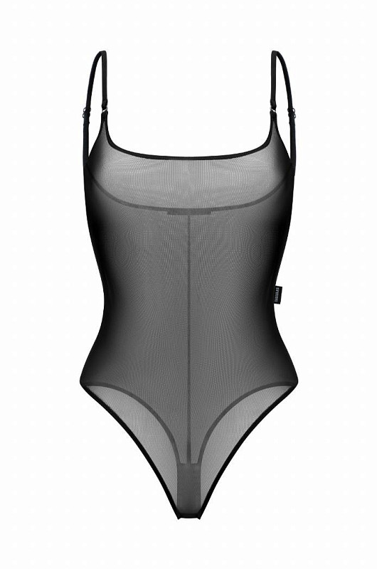 Боди из сетки SVYATAYA, черный - Фото 1