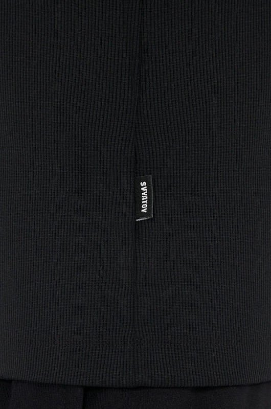 Майка в рубчик SVYATOY, черный - Фото 4