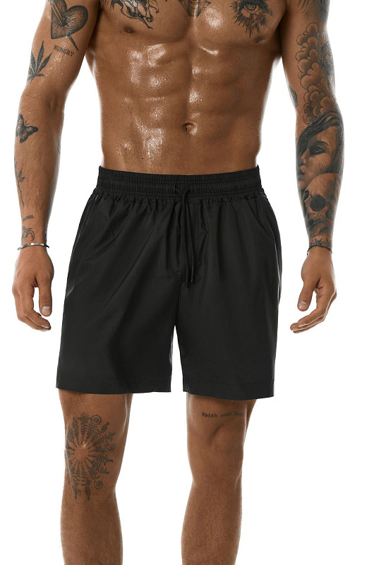 Шорты из плащевой ткани SVYATOY, черный - Фото 1