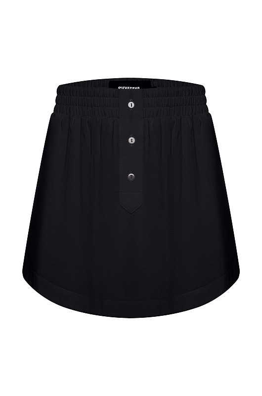 Юбка из бамбука, черный - Фото 1