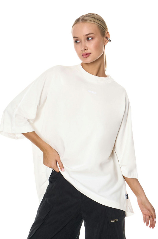 Футболка oversize с иллюстрацией, молочный - Фото 4