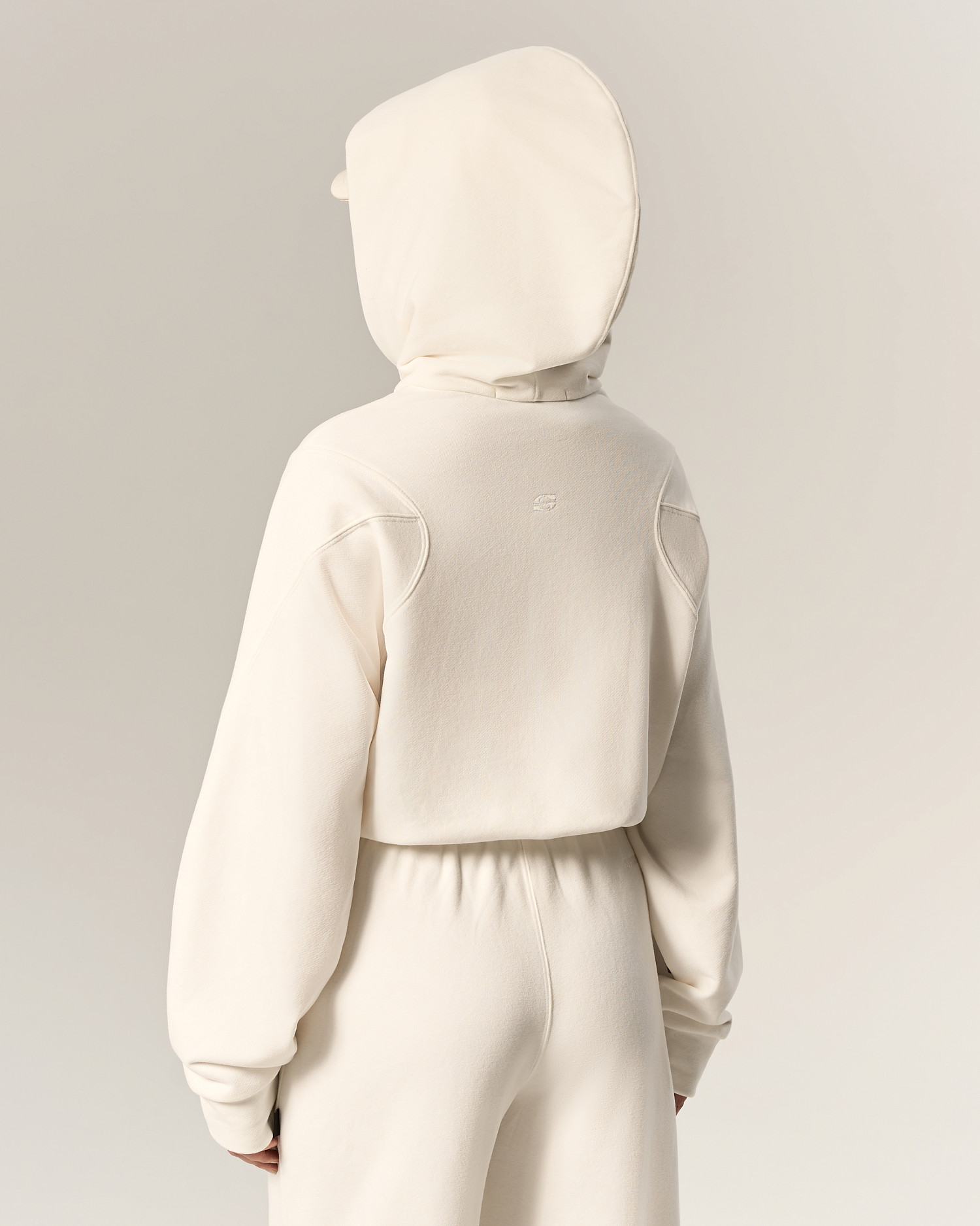 Зип - худи SVYATAYA укороченный, молочный - Фото 7
