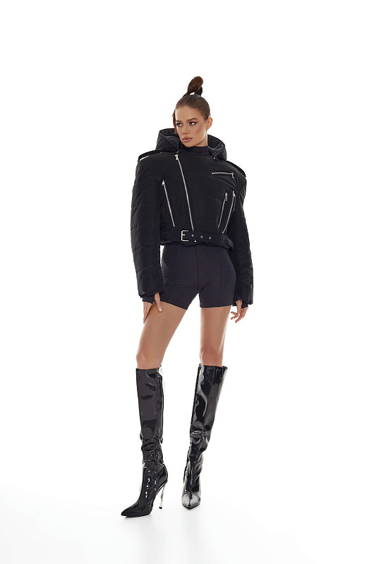 Пуховик - косуха, черный - Фото 9