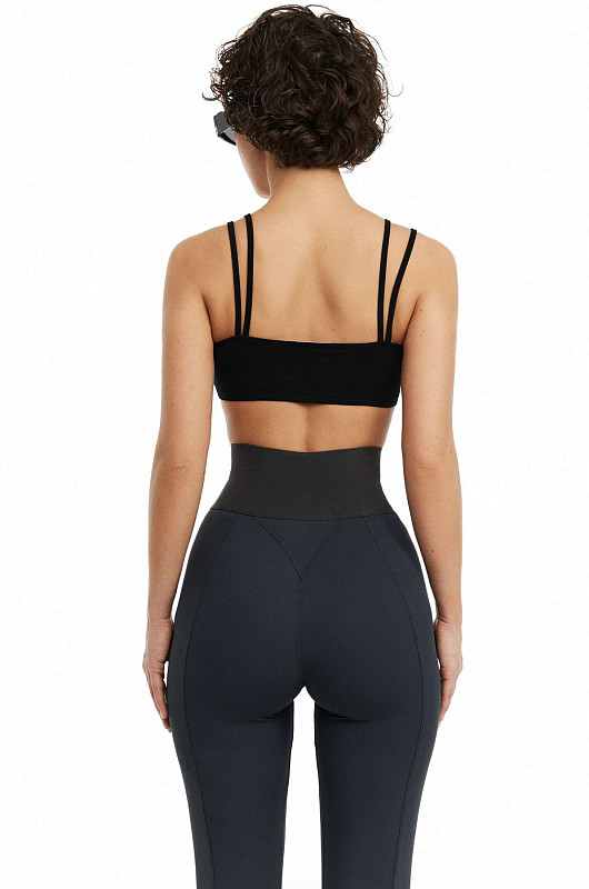 Леггинсы с декоративными резами, графитовый - Фото 2